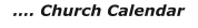 …. Church Calendar