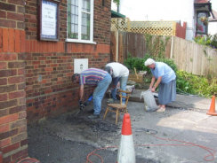 Preparing the ground for the new tarmac