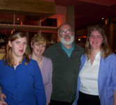 Rev Dick Prior with wife Sue and two girls