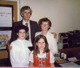 Rev Eric Baldwin with Jenny, Rachel & Julia